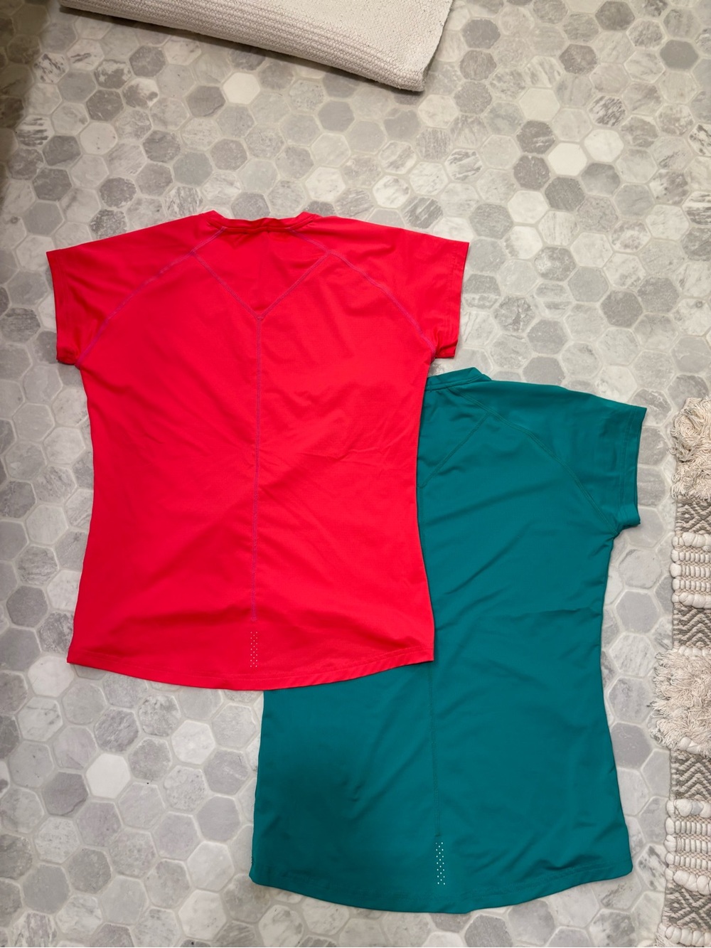 BUNDLE: Active Short-Sleeve Top - Teal and Coral - Picture 2 of 3